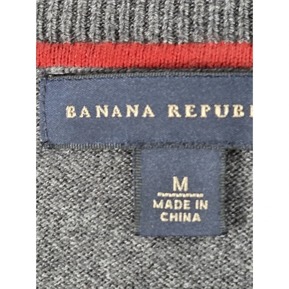 Banana‎ Republic Silk Cashmere Argyle Sweater Vest Mens M Old Money Academia Y2K
